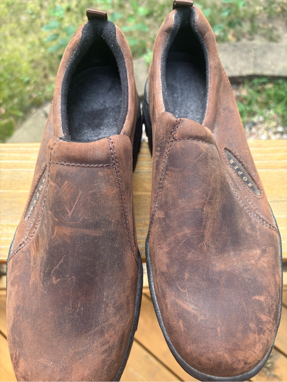Roper Brown Slip-On Cowboy Western Boots